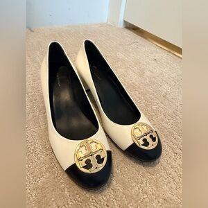 Elegant White and Black Women's Shoes